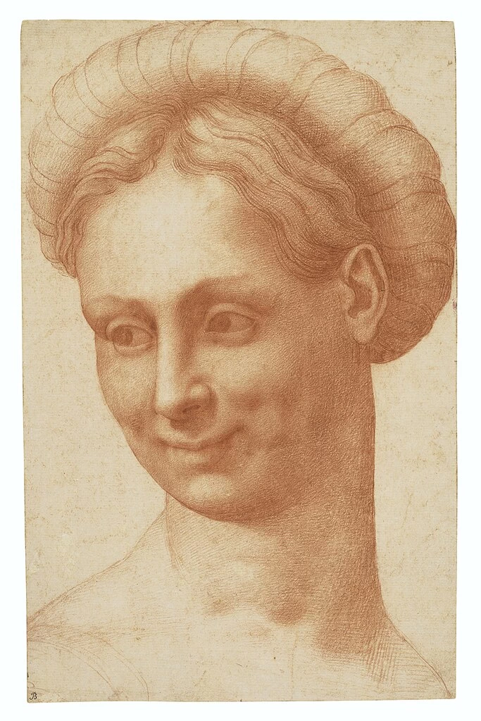 Testa di giovane donna che indossa una ghirlanda - The Morgan Library and Museum, New York